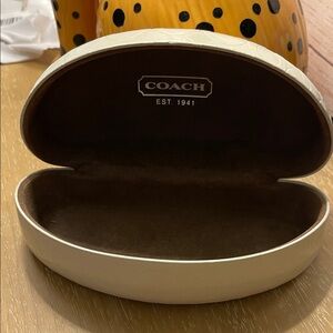 Coach Cream Oval Accessory Case